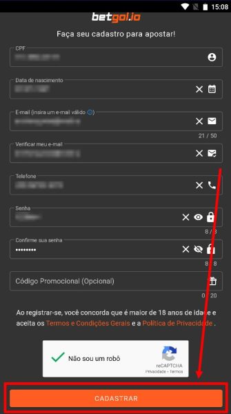 betgol cadastar android 3