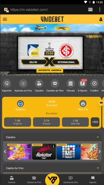 Vai de Bet android app 1