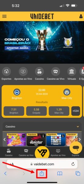 Vai de bet iOS app 2
