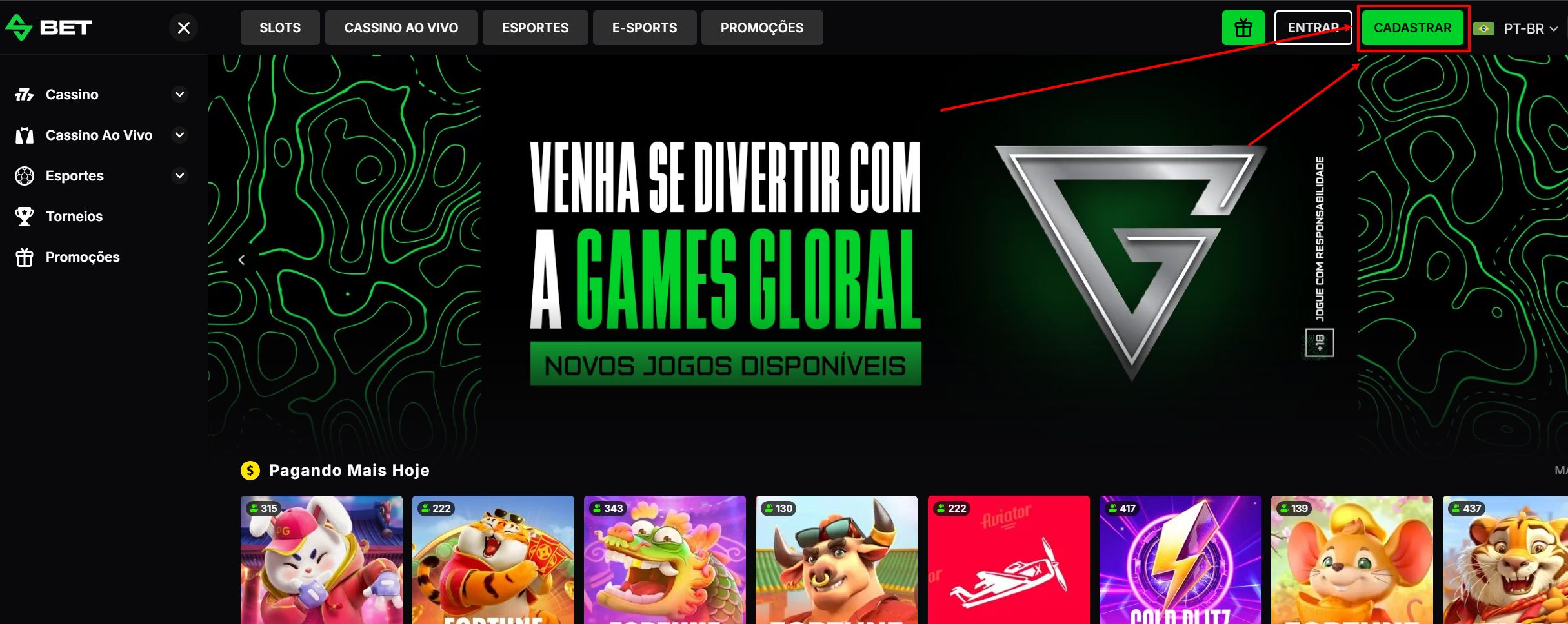 supremabet cadastro passo 1