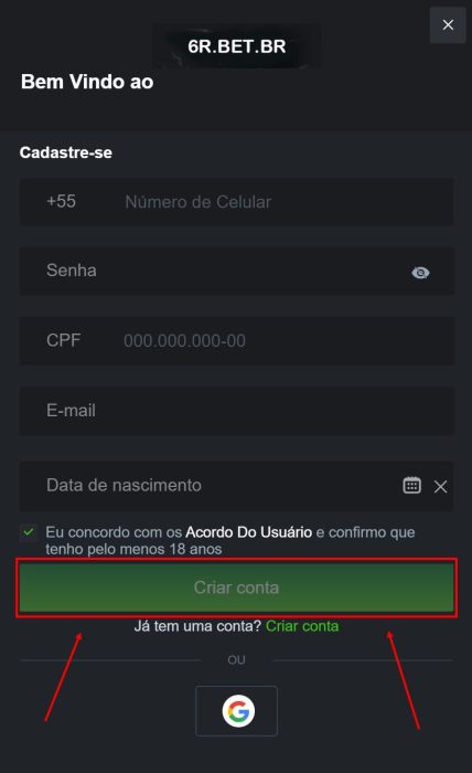 6rbet cadastro passo 4