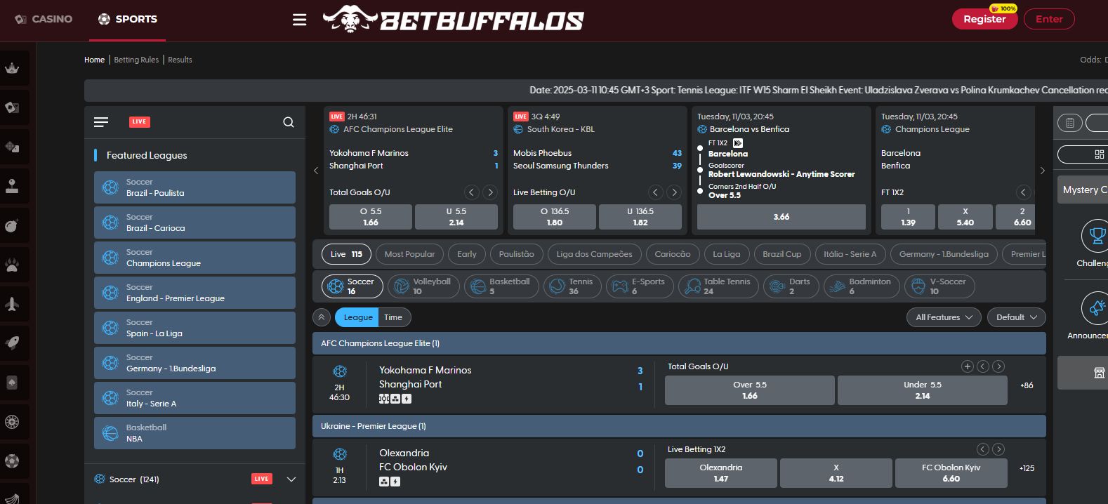 betbuffalos ao vivo