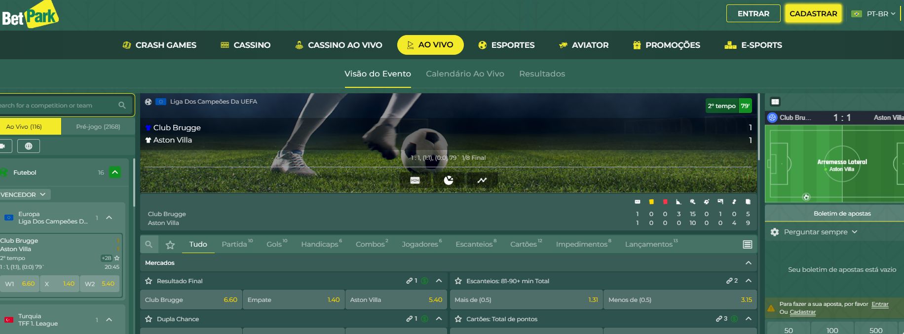 betpark ao vivo