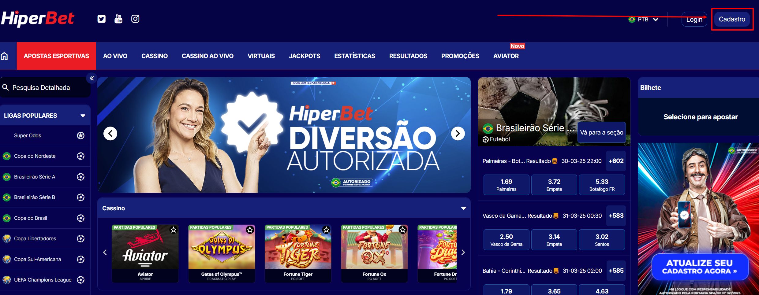 hiperbet cadastro passo 1