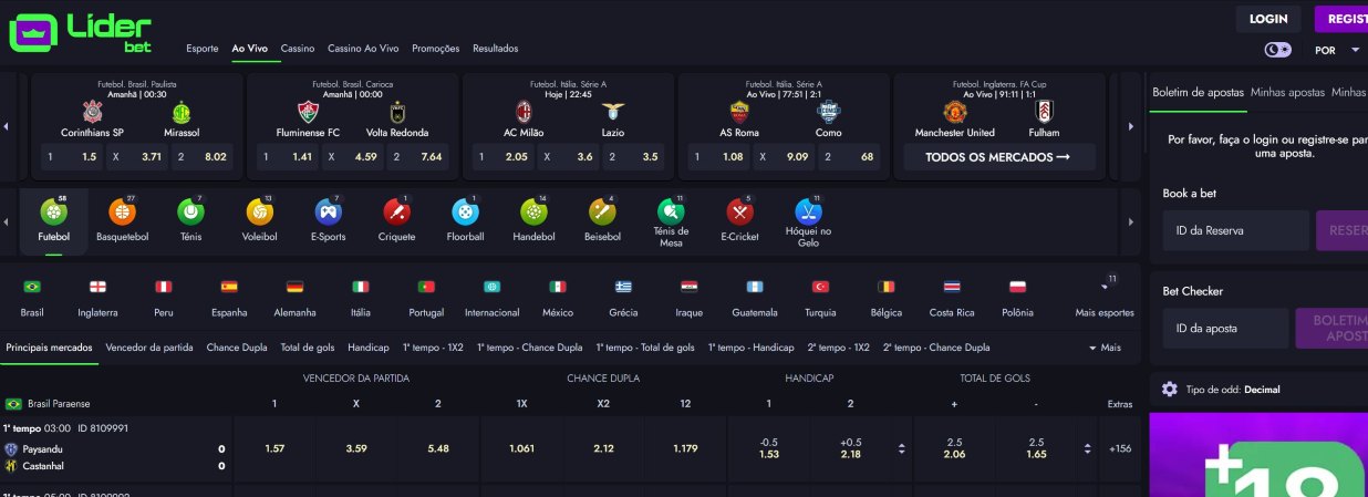 liderbet ao vivo