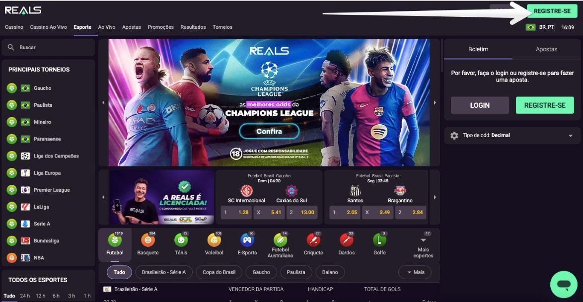 realsbet cadastro passo 1