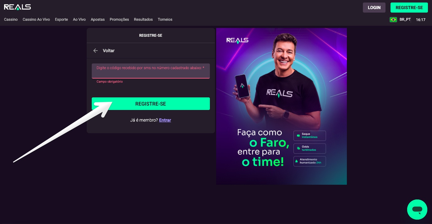realsbet cadastro passo 3