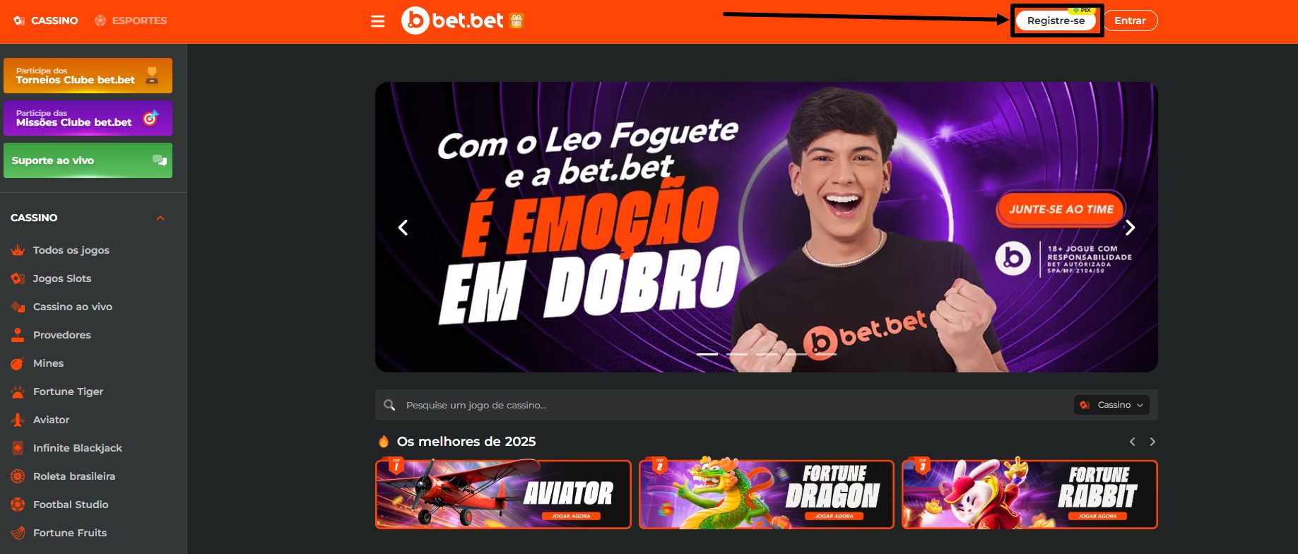 bet bet cadastro passo 1