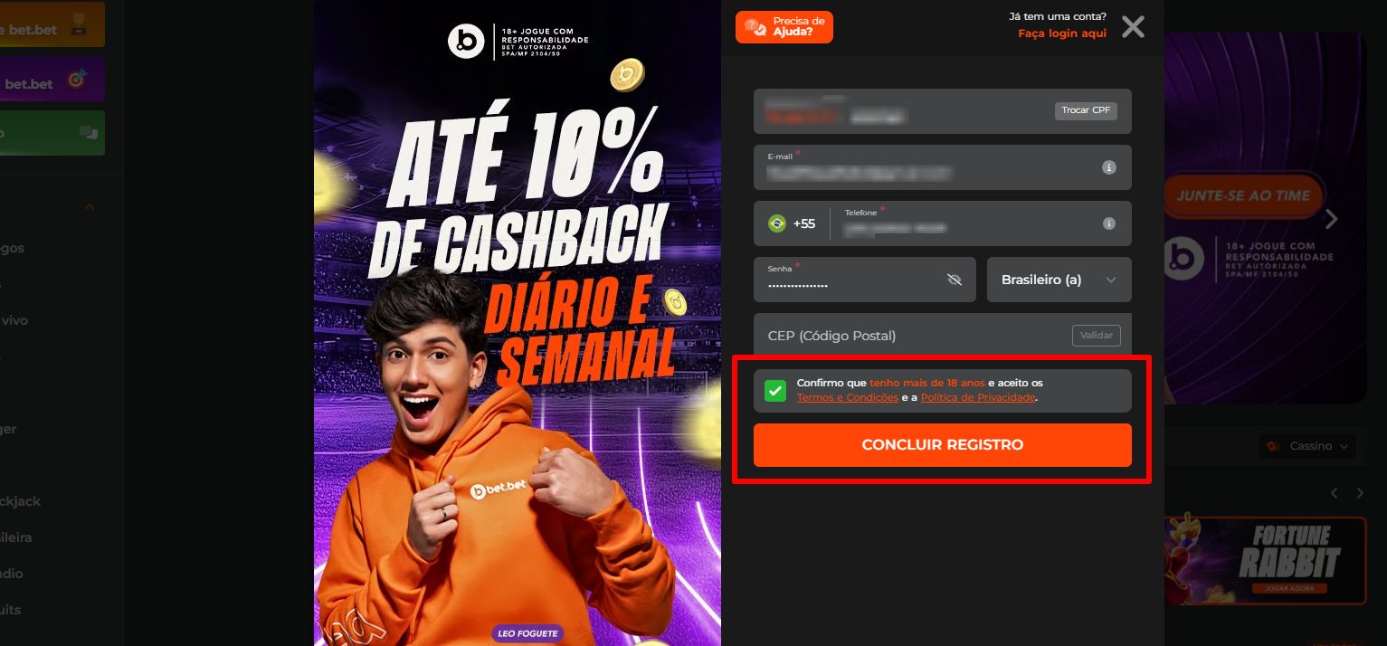 bet bet cadastro passo 4