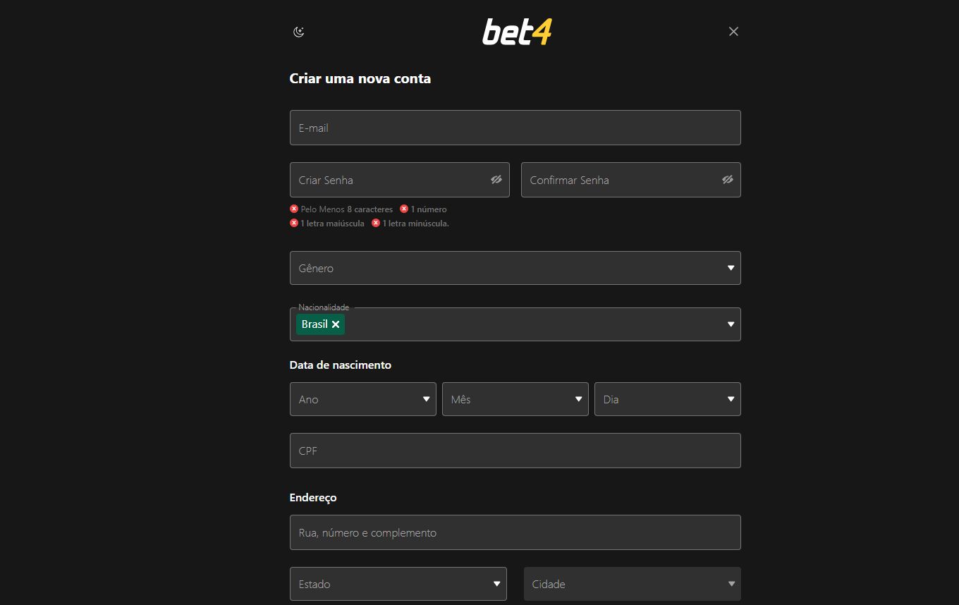 bet4 cadastro passo 3