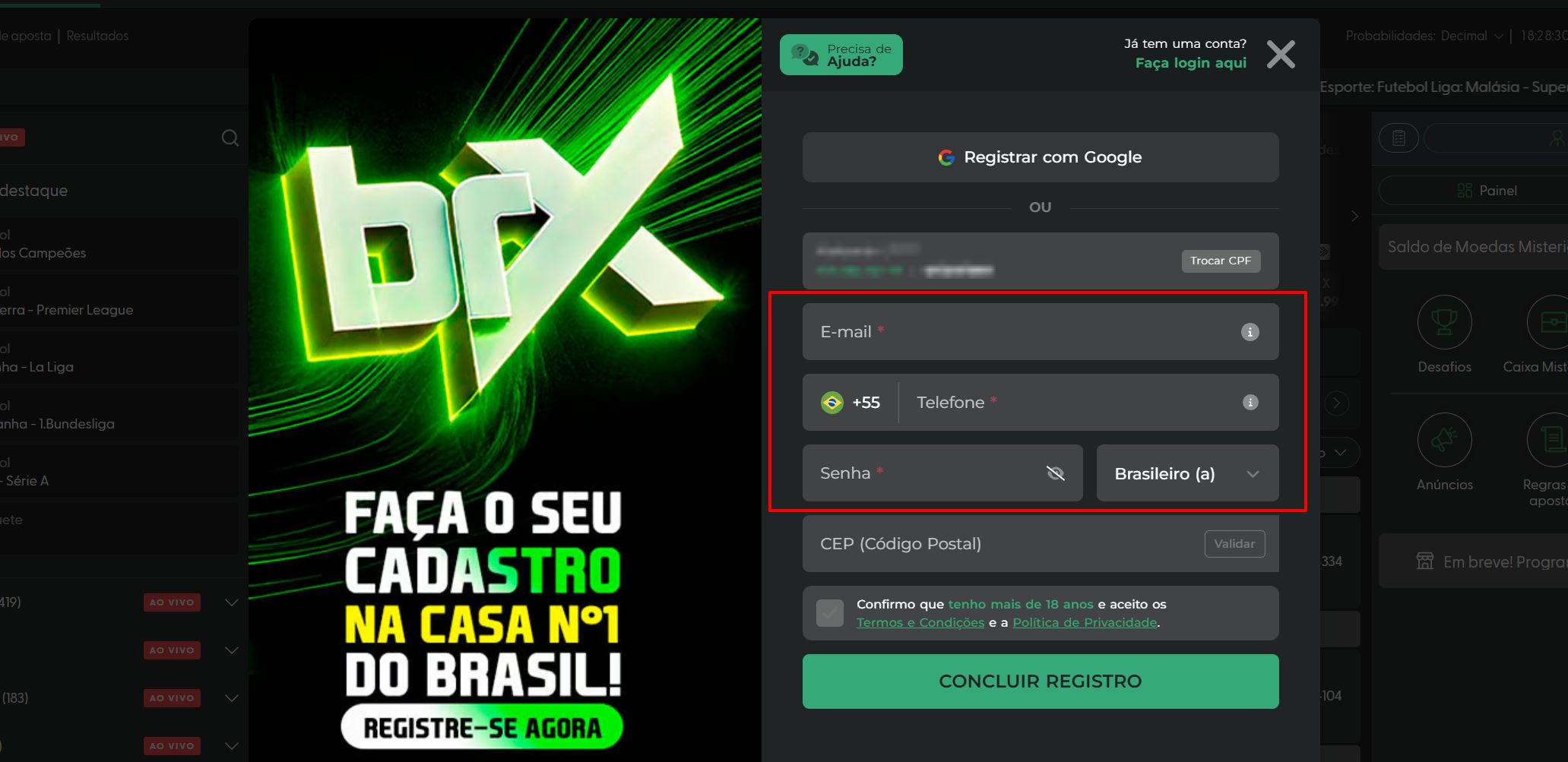 brxbet cadastro passo 4