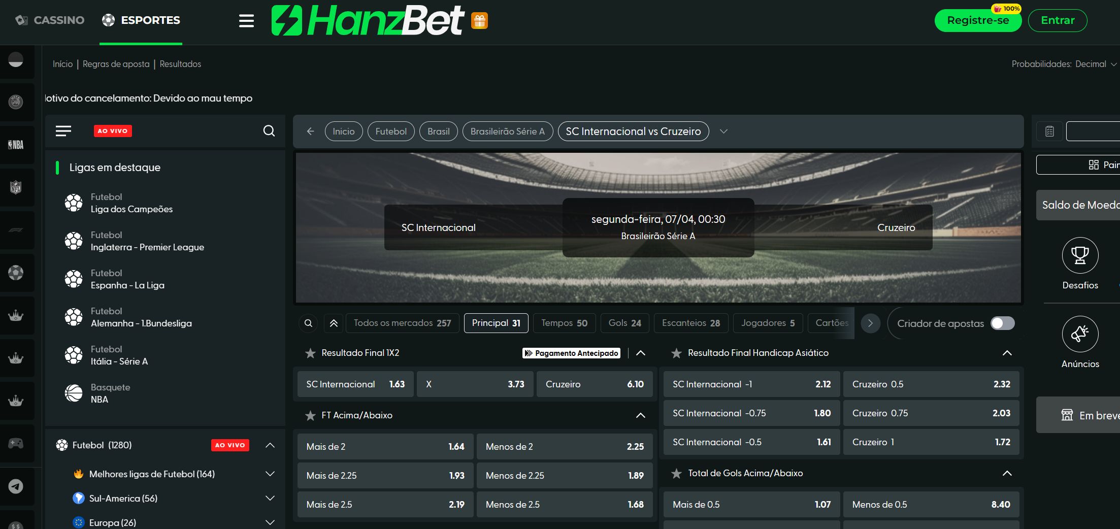 hanzbet esportiva