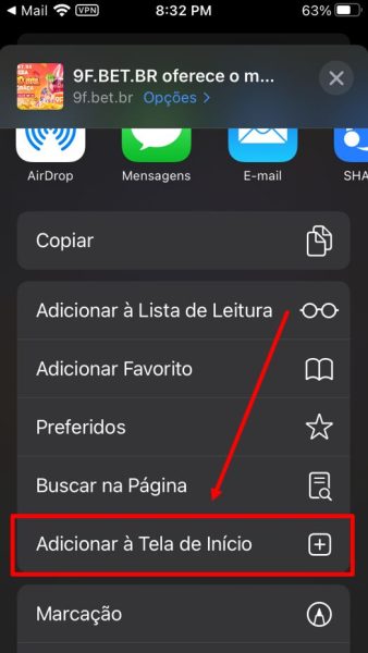 9Fbet ios passo 3