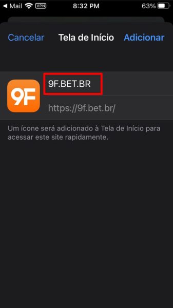 9Fbet ios passo 4