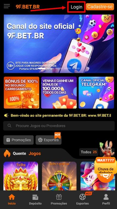 9fbet apostar passo 1