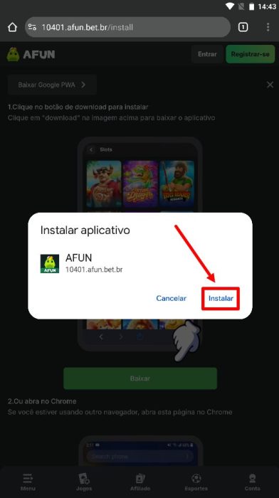 Afun baixar passo 6