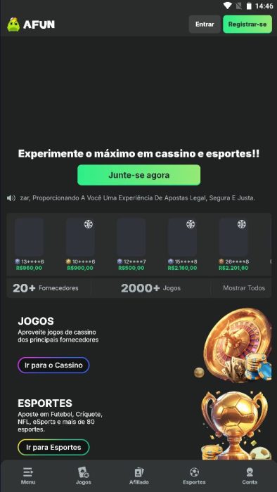 Afun cadastro passo 1