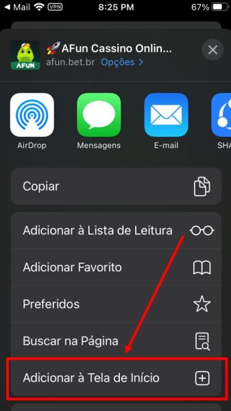 Afun ios passo 3