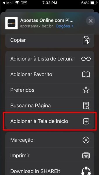 ApostaMax baixar iOS passo 3