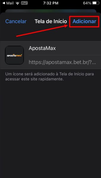 ApostaMax baixar iOS passo 4