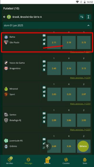Segurobet apostar android passo 2