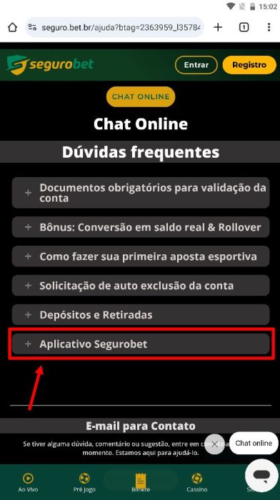Segurobet baixar android passo 2