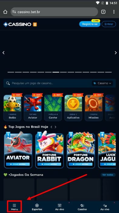 cassinopix android baixar passo 2