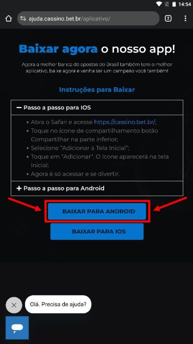 cassinopix android baixar passo 3