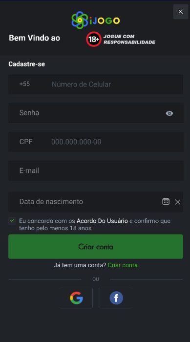 iJogo cadastro passo 3
