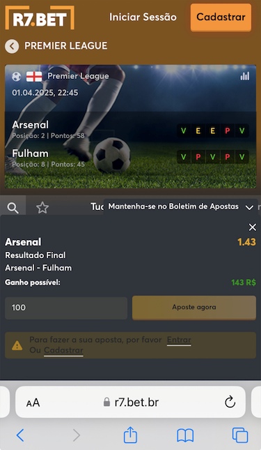 Abra o boletim na base da tela