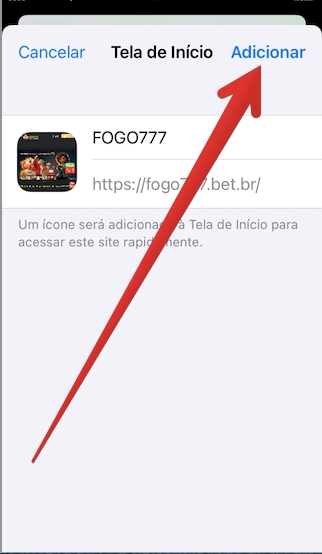 Após isso toque em Adicionar