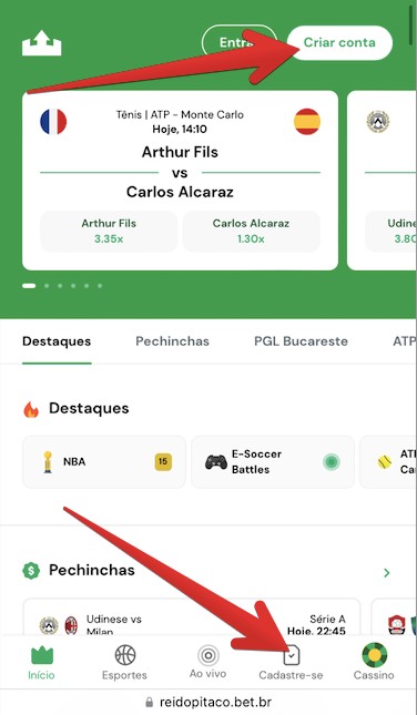 Depois de baixar app da Rei do Pitaco