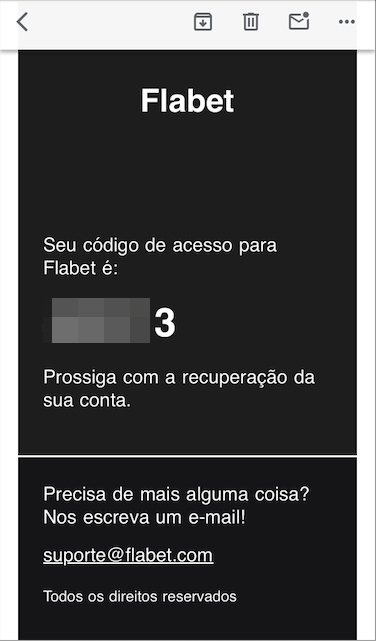 Toque em Enviar código para receber um e-mail de verificação