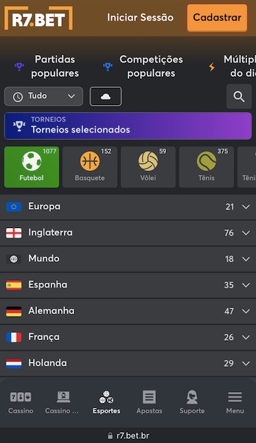 Vá até a área de esportes 2