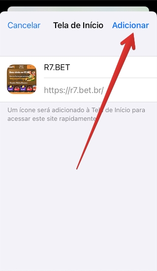 aperte Adicionar