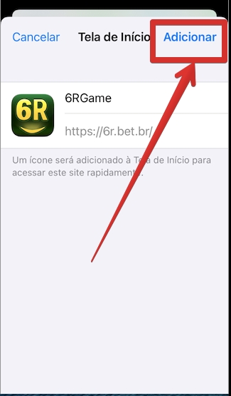 finalize clicando em Adicionar
