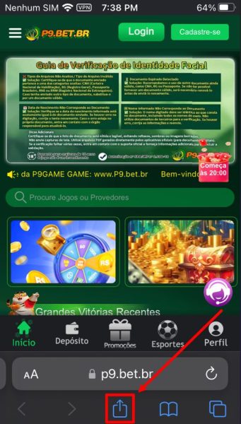 p9 baixar iOS passo 3