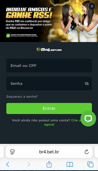 Acesso à conta BR4bet