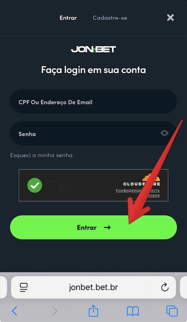 Acesso à conta Jonbet