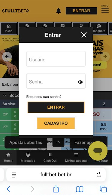 Acesso à conta da FilltBet