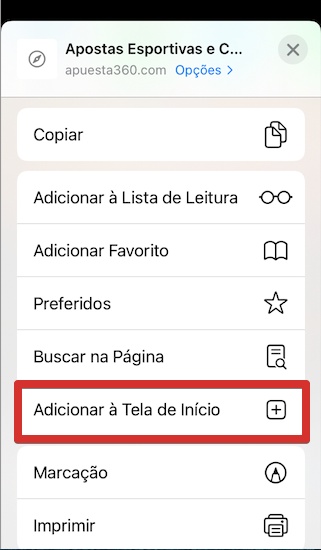 Adicionar à Tela de Início