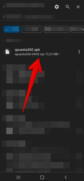 Após o download, localize o arquivo .apk