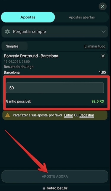 Boletim de apostas