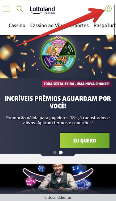 Botão ”Entrar”
