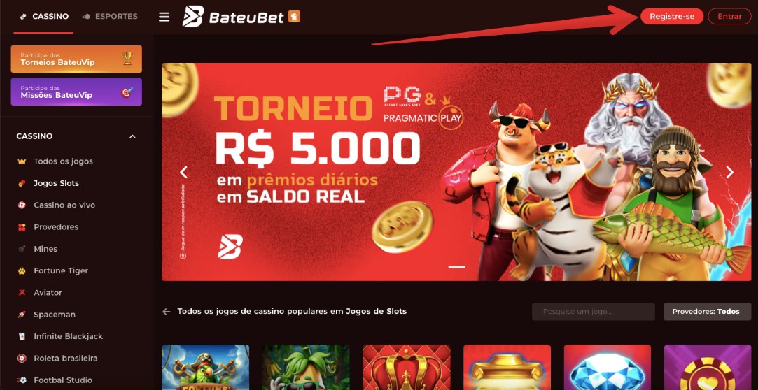 Botão de cadastro