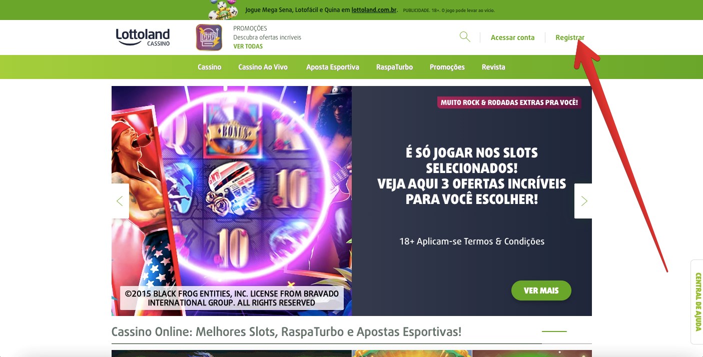Botão de cadastro