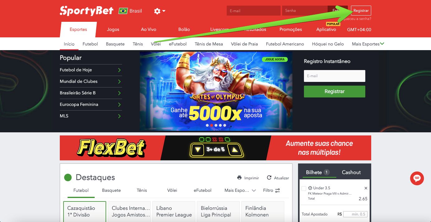 Botão de registro
