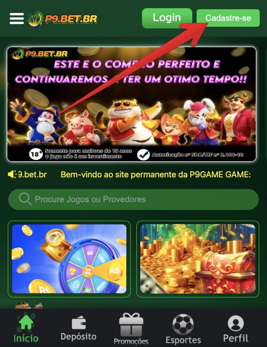 Botão de registro