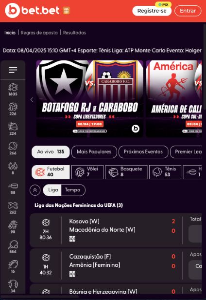 Categoria de apostas ao vivo