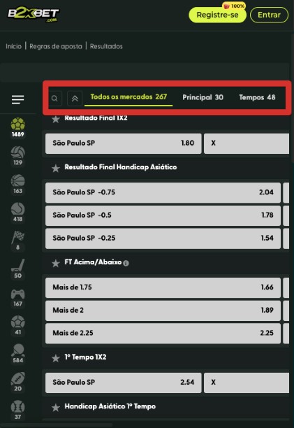 Como apostar no aplicativo móvel B2xbet passo 4